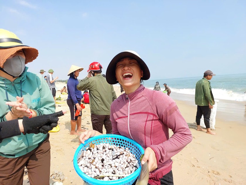 Rạng rỡ sau thành quả sáng nay.