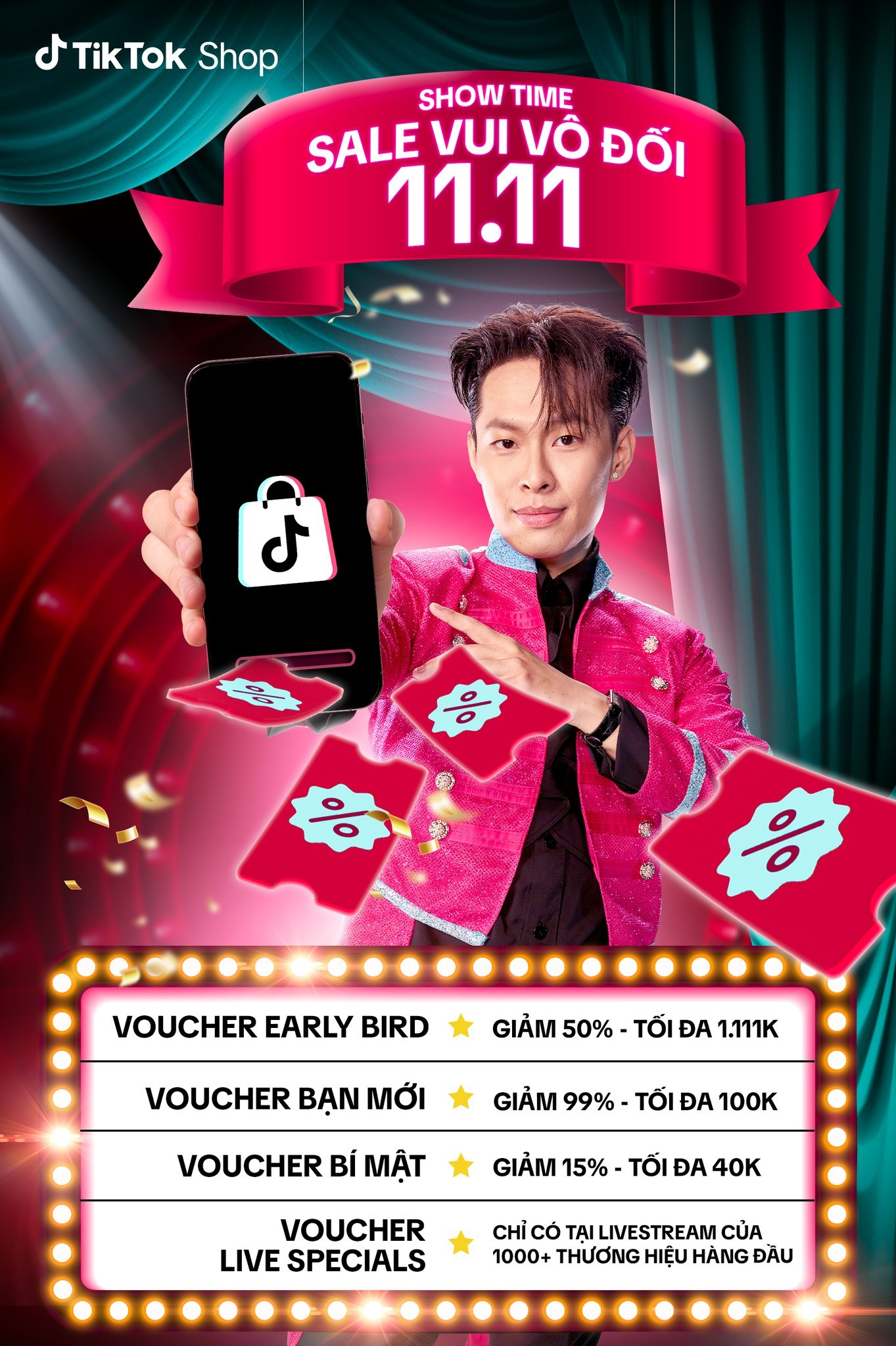 Mega sale 11.11 đổ bộ TikTok Shop: 'Cháy túi' cũng đáng với deal xịn, voucher khủng!- Ảnh 1. Loạt voucher