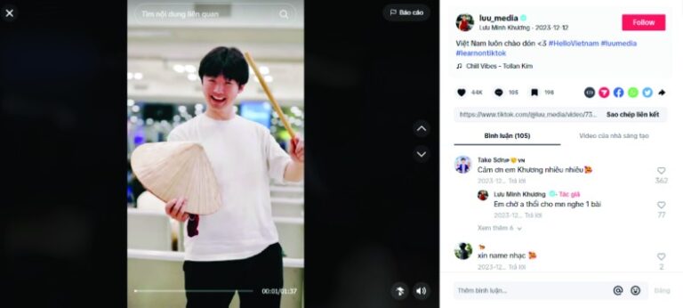 Sáng tạo nội dung nhân văn trên mạng xã hội TikTok