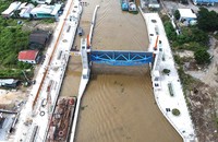 Cống ngăn mặn lớn thứ 2 ĐBSCL chính thức hoạt động