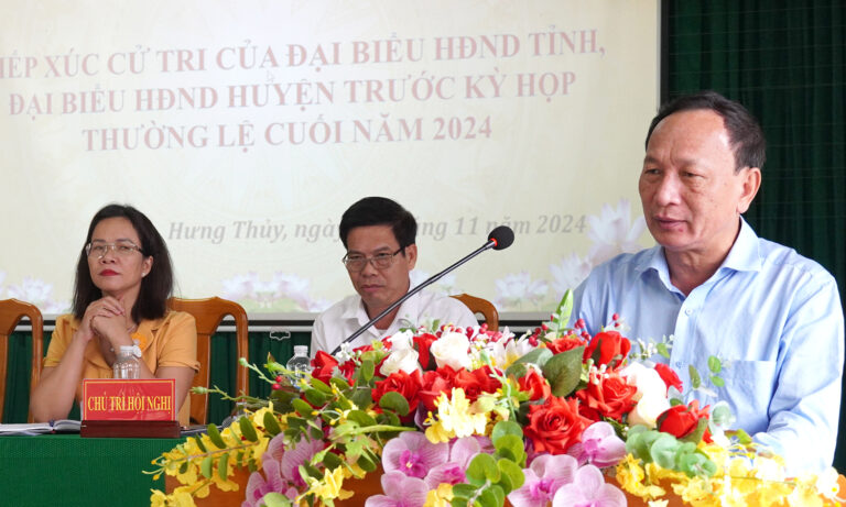 Đại biểu HĐND tỉnh tiếp xúc cử tri