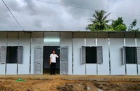 Mẫu nhà trệt theo thiết kế 3B của Bộ Công an đã được điều chỉnh để phù hợp với thực tế địa phương.