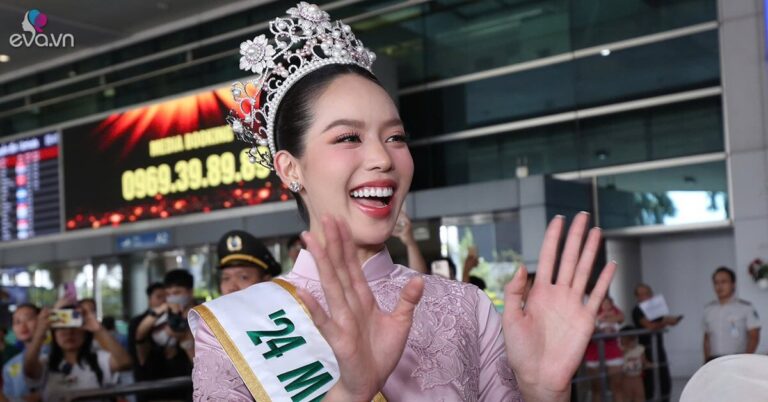 Miss International Thanh Thuỷ về nước, cách chọn trang phục nhận mưa lời khen