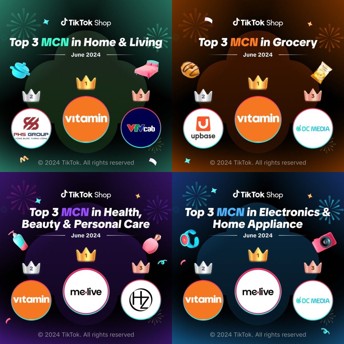 VITAMIN Group đoạt giải Content Parner of the Year tại TikTok Awards Việt Nam 2024