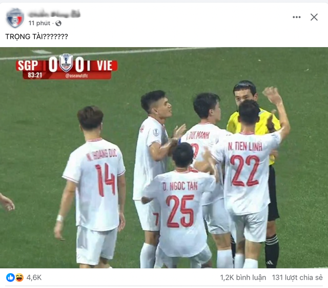 Netizen Việt đồng loạt chỉ trích trọng tài trận Việt Nam - Singapore, cho rằng Xuân Son bị "cướp" bàn thắng- Ảnh 5.