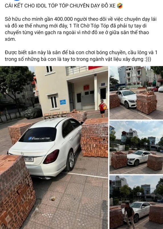 Đỗ xe chiếm sân bóng chuyền của các cụ, idol TikTok nhận cái kết Do xe chiem san bong chuyen cua cac cu, idol TikTok nhan cai ket