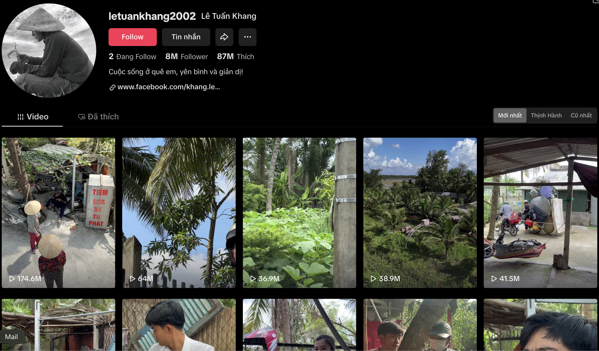 Lê Tuấn Khang - cái tên hot nhất lúc này: Cán mốc 8 triệu followers, đăng video đạt 175 triệu view chỉ sau 1 ngày- Ảnh 2. Lê Tuấn Khang - cái tên hot nhất lúc này: Cán mốc 8 triệu followers, đăng video đạt 175 triệu view chỉ sau 1 ngày- Ảnh 2.