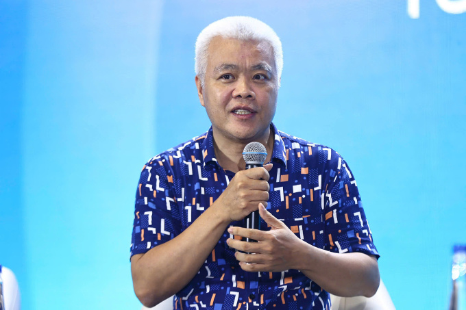 Ông Nguyễn Lâm Thanh, Giám đốc Chính sách TikTok Việt Nam chia sẻ tại Vietnam iContent 2024. Ảnh: An Khương