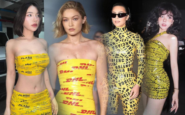 Trào lưu váy áo quấn băng keo ‘bùng nổ’ khắp TikTok