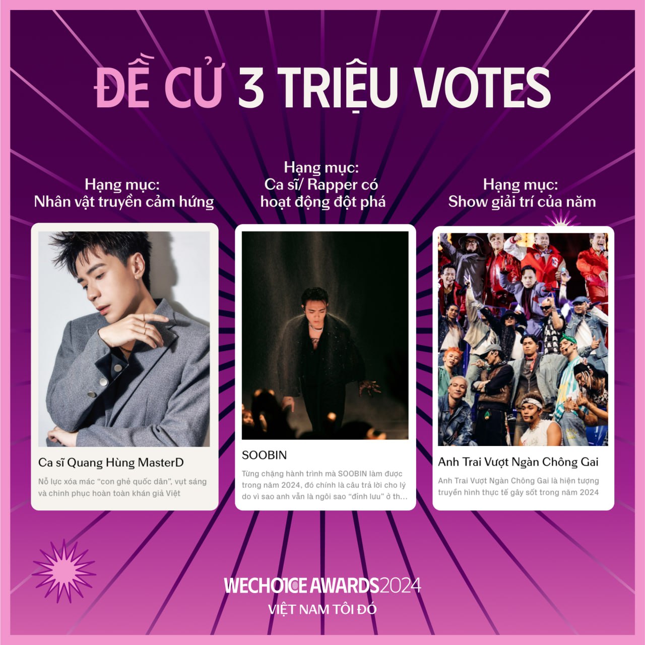 Sau “cơn mưa” giải thưởng của SOOBIN, netizen nhớ về cuộc cạnh tranh voting huyền thoại của WeChoice: Nghệ sĩ Gen Z chiến thật!- Ảnh 9. Sau “cơn mưa” giải thưởng của SOOBIN, netizen nhớ về cuộc cạnh tranh voting huyền thoại của WeChoice: Nghệ sĩ Gen Z chiến thật!- Ảnh 9.