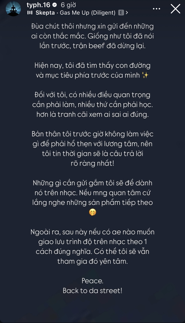 16 Typh 1 lần nữa lên tiếng về trận beef với Thành Draw, netizen mỉa mai “rapper sờ ta tút”- Ảnh 2.
