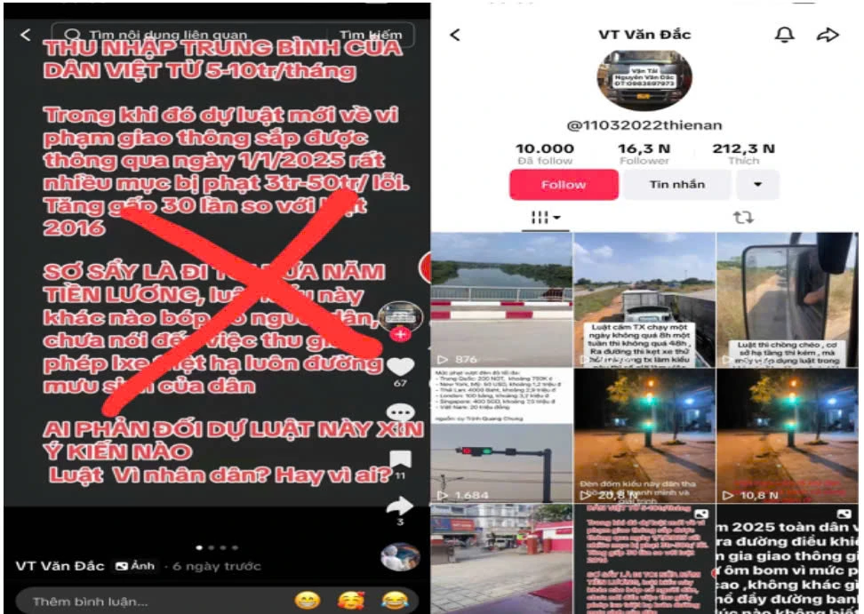 Ông D. đã đăng thông tin sai sự thật về Nghị định 168 lên tài khoản TikTok hinh 1.jpg