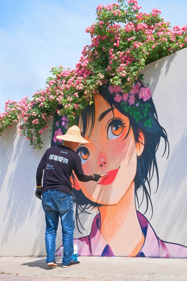 Những bức tường hoa "tuyệt đối điện ảnh" khiến netizen xứ Trung thích mê ảnh 2