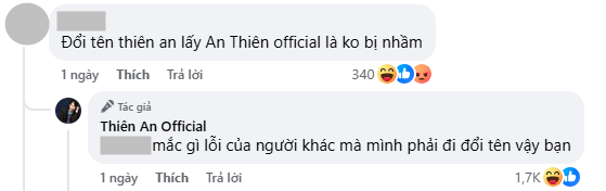 Thiên An ra thông báo, netizen phản ứng trái chiều- Ảnh 2. Thiên An ra thông báo, netizen phản ứng trái chiều- Ảnh 2.