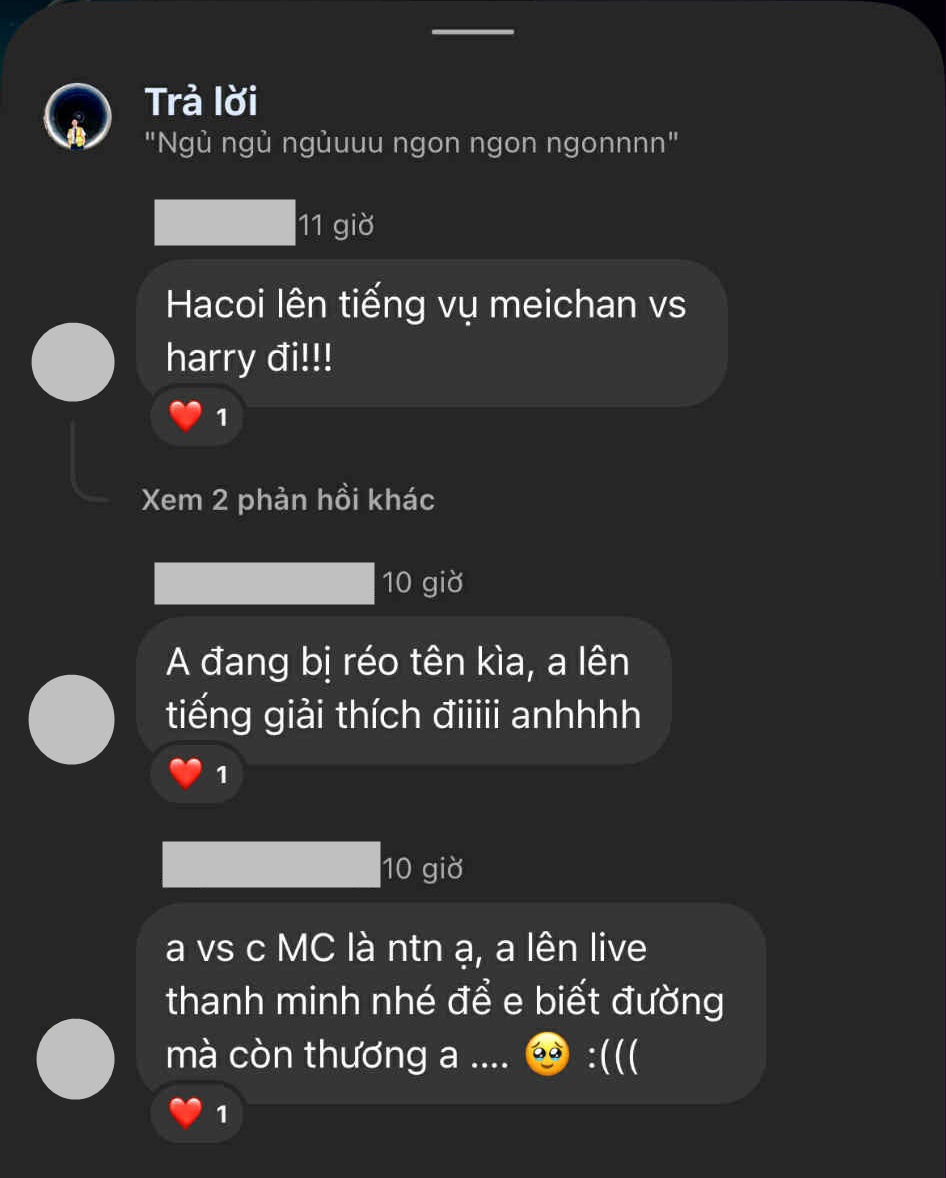 Lộ cảnh Meichan và Hà Còi gặp nhau, Harry lên tiếng ẩn ý rồi vội xoá đi: Netizen thắc mắc chuyện gì đang xảy ra?- Ảnh 8. Lộ cảnh Meichan và Hà Còi gặp nhau, Harry lên tiếng ẩn ý rồi vội xoá đi: Netizen thắc mắc chuyện gì đang xảy ra?- Ảnh 8.