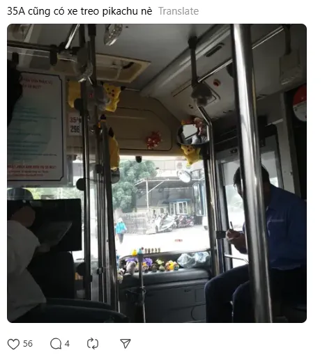 Bắt gặp xe buýt có nội thất "lạ" ở Hà Nội, netizen: "Có cần đáng yêu thế không" ảnh 5