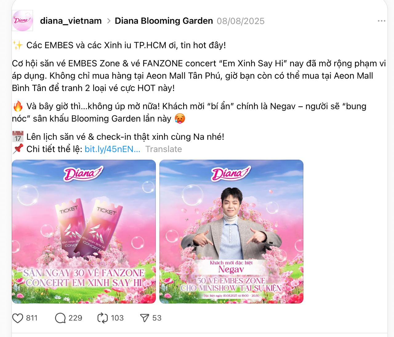 Bị netizen phản ứng vì mời Negav tham gia sự kiện, Diana xin lỗi!- Ảnh 1. Bị netizen phản ứng vì mời Negav tham gia sự kiện, Diana xin lỗi!- Ảnh 1.