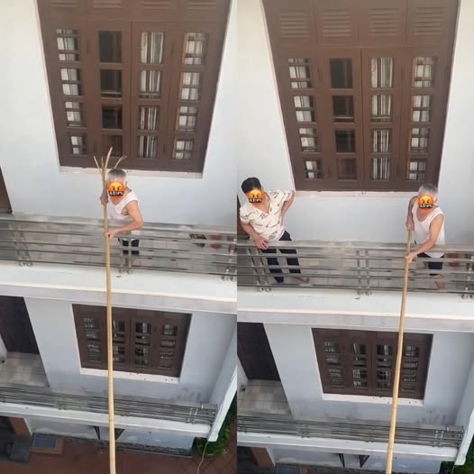 Người đàn ông dùng gậy dài ngăn hàng xóm mở cửa, khi biết nguyên nhân netizen lập tức Người đàn ông dùng gậy dài ngăn hàng xóm mở cửa, khi biết nguyên nhân netizen lập tức