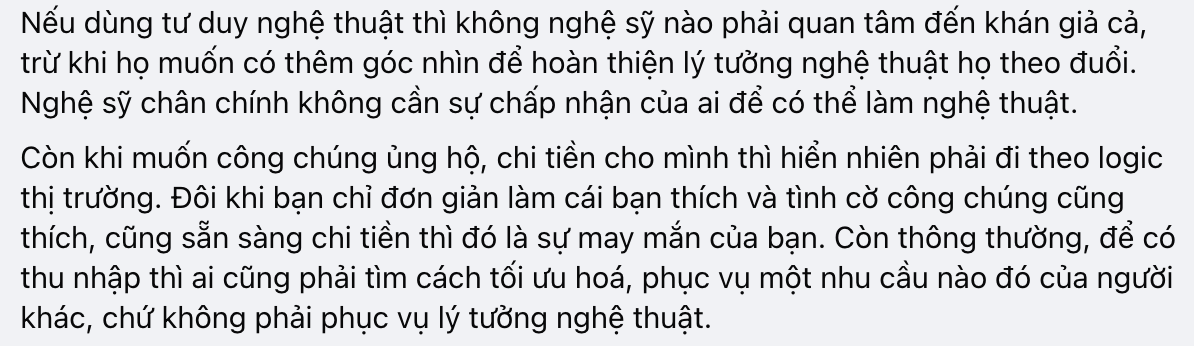 Tranh cãi nam ca sĩ Việt tuyên bố giải nghệ nếu không tạo ra thu nhập, viết gì mà netizen nói “ảo tưởng sức mạnh Tranh cãi nam ca sĩ Việt tuyên bố giải nghệ nếu không tạo ra thu nhập, viết gì mà netizen nói “ảo tưởng sức mạnh