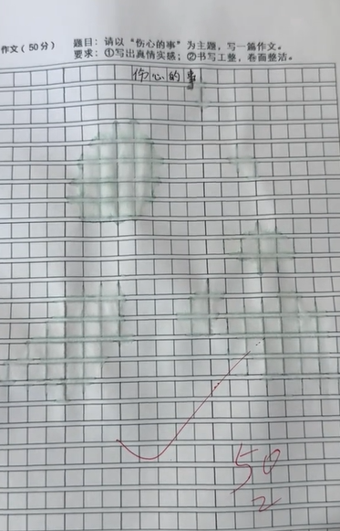 Được yêu cầu viết về chuyện đau lòng, học sinh tiểu học nộp bài văn không có một chữ nhưng vẫn đạt điểm tuyệt đối: Netizen đặt dấu hỏi- Ảnh 1. Được yêu cầu viết về chuyện đau lòng, học sinh tiểu học nộp bài văn không có một chữ nhưng vẫn đạt điểm tuyệt đối: Netizen đặt dấu hỏi- Ảnh 1.