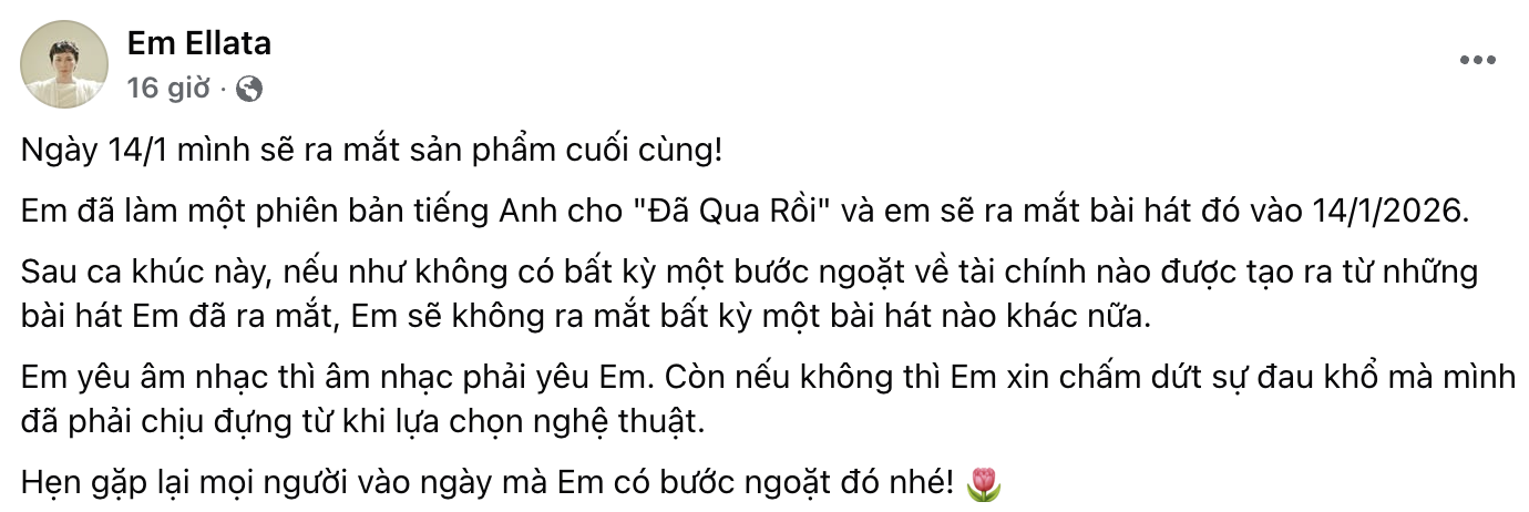 Tranh cãi nam ca sĩ Việt tuyên bố giải nghệ nếu không tạo ra thu nhập, viết gì mà netizen nói “ảo tưởng sức mạnh Tranh cãi nam ca sĩ Việt tuyên bố giải nghệ nếu không tạo ra thu nhập, viết gì mà netizen nói “ảo tưởng sức mạnh